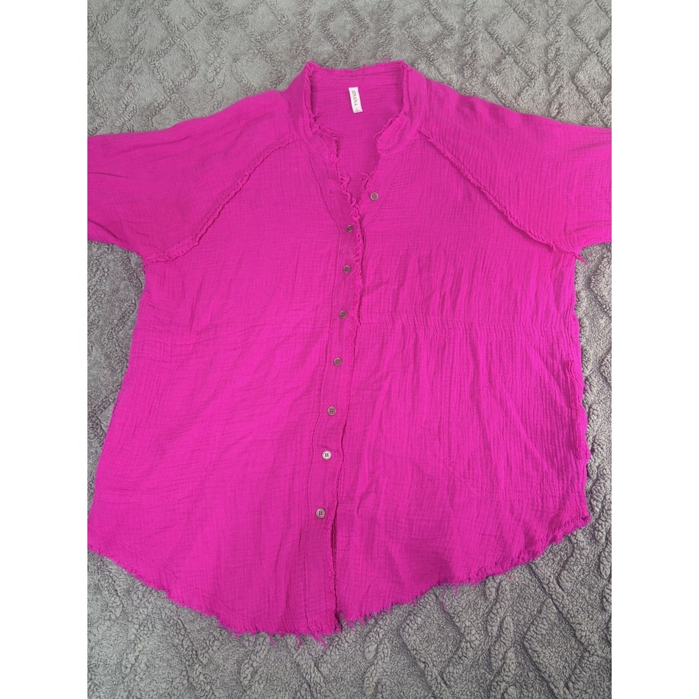 Womens Long Sleeve  Shirts Solid Loose Casual Button Blouse W/pockets